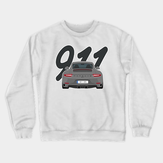 911 gts racing black grey Crewneck Sweatshirt by creative.z